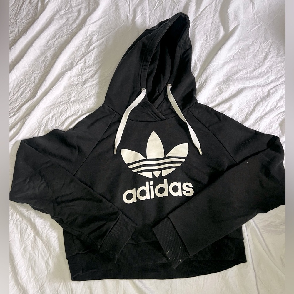 Adidas crop top hoodie